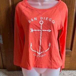 Orange San Diego Anchor Long Sleeve Shirt